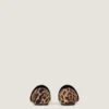 Balerini cu talpă pătrată din piele de ponei cu imprimeu leopard
