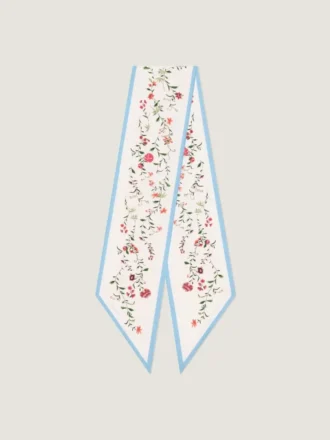 Bandeau maxi din mătase cu imprimeu floral