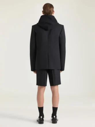 Bermude cu pliuri duble din lână