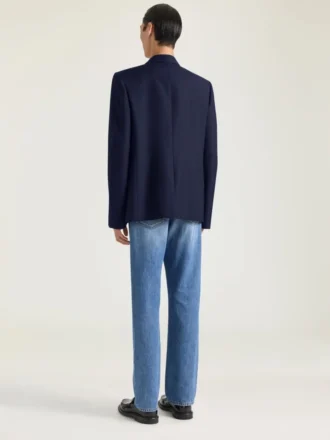 Blazer cu un singur rând de nasturi din lână și mohair