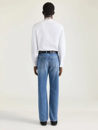 Cămașă Slim Fit din poplin cu perle brodate