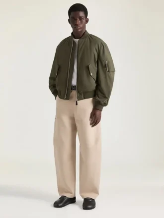 Bomber cu cusături couture din bumbac cu imprimeu Givenchy