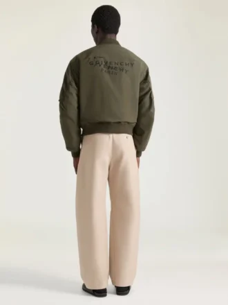 Bomber cu cusături couture din bumbac cu imprimeu Givenchy