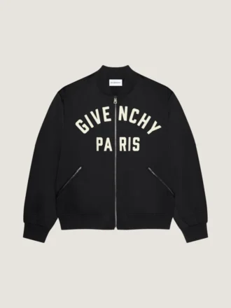 Bomber cu cusături couture din satin brodat cu Givenchy Paris