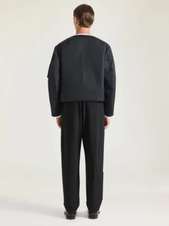 Bomber cu cusături couture ornamentate, din nailon