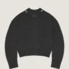 Cardigan cu cusături couture ornamentate, din lână de alpaca și iac Cardigan cu cusături couture ornamentate, din lână de alpaca și iac