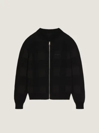 Cardigan cu fermoar din bumbac brodat Givenchy Paris