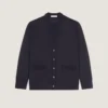 Cardigan din lână cu detalii din grosgrain Cardigan din lână cu detalii din grosgrain