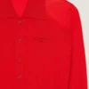 Cardigan polo din tricot cu efect de a doua piele Cardigan polo din tricot cu efect de a doua piele