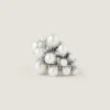 Cercei tip earcuff din metal și perle Cercei tip earcuff din metal și perle