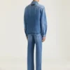 Cămașă cu cusături couture din denim spălat în nuanțe de gri Cămașă cu cusături couture din denim spălat în nuanțe de gri