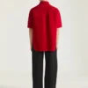 Cămașă cu cusături couture din piele de căprioară Cămașă cu cusături couture din piele de căprioară