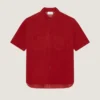 Cămașă cu cusături couture din piele de căprioară Cămașă cu cusături couture din piele de căprioară