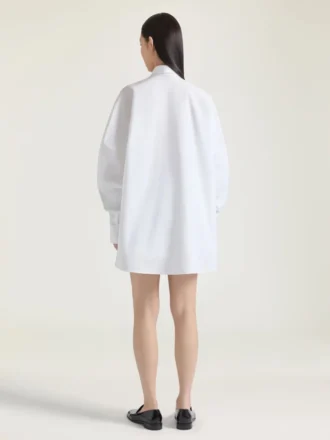 Cămașă tip cocon din poplin cu broderie Givenchy