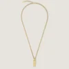 Colier Givenchy Tape din metal și email