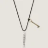 Colier Lucky Charms din piele și metal Colier Lucky Charms din piele și metal