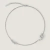 Colier scurt Crystal Pearl din metal, cristale și perle Colier scurt Crystal Pearl din metal, cristale și perle