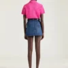 Fustă mini cargo din denim albastru mediu
