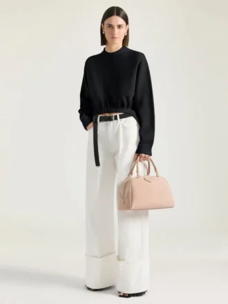 Geantă Antigona East-West Bowling din piele de vițel