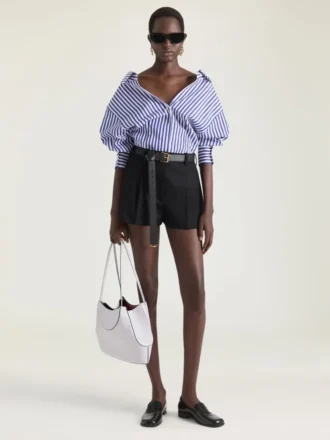 Geantă mică de tip tote din piele granată