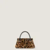 Geantă Mini Pinch din piele cu efect de ponei și model leopard Geantă Mini Pinch din piele cu efect de ponei și model leopard