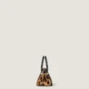 Geantă Mini Pinch din piele cu efect de ponei și model leopard Geantă Mini Pinch din piele cu efect de ponei și model leopard