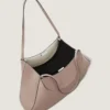 Geantă tote medie cu fațete din piele granulată