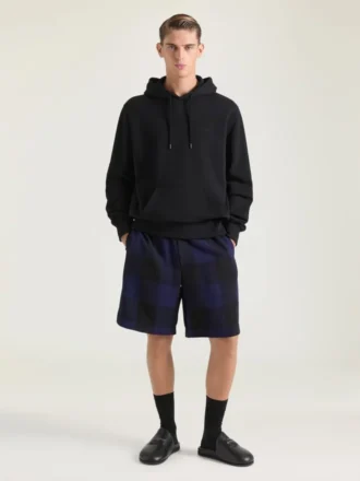 Bermude din lână cu imprimeu în carouri