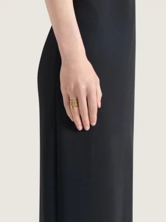 Inel Givenchy Tape din metal și email