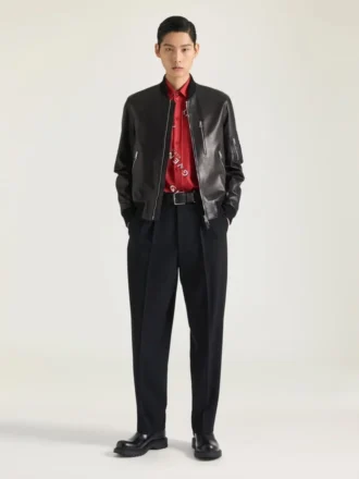 Jachetă aviator din piele