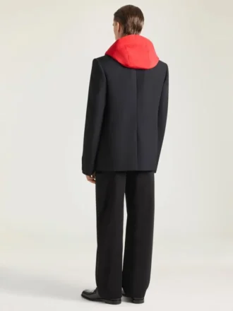 Jachetă clasică cu un singur rând de nasturi, din lână