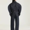 Jachetă cocoon cu spate în față din denim brut Jachetă cocoon cu spate în față din denim brut