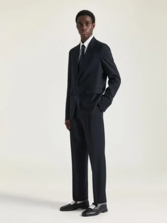 Jachetă deconstrucționată cu un singur rând de nasturi, din flanel