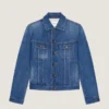 Jachetă din denim albastru mediu Jachetă din denim albastru mediu