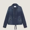 Jachetă tip smock din denim brut