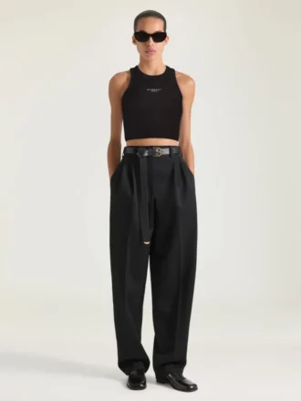 Maiou scurt din bumbac cu imprimeu Givenchy Paris