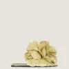 Mule plate Boudoir din piele cu petale de trandafir Mule plate Boudoir din piele cu petale de trandafir