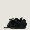 Mule plate Boudoir din piele cu petale de trandafir Mule plate Boudoir din piele cu petale de trandafir
