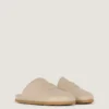 Mule plate Label din piele Nappa Mule plate Label din piele Nappa