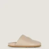 Mule plate Label din piele Nappa Mule plate Label din piele Nappa