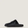 Mule plate Label din piele Nappa Mule plate Label din piele Nappa