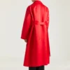Palton cu cusături couture din satin Palton cu cusături couture din satin