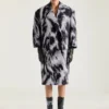 Palton din jacquard de lână cu imprimeu animalier Palton din jacquard de lână cu imprimeu animalier
