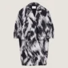Palton din jacquard de lână cu imprimeu animalier Palton din jacquard de lână cu imprimeu animalier