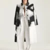 Palton scurt din bumbac cu jacquard cu portret Palton scurt din bumbac cu jacquard cu portret
