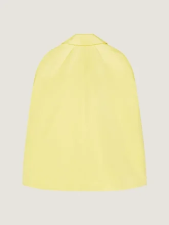 Palton tip cocon din satin cu capă