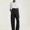 Pantaloni croiți Cocoon din lână Pantaloni croiți Cocoon din lână