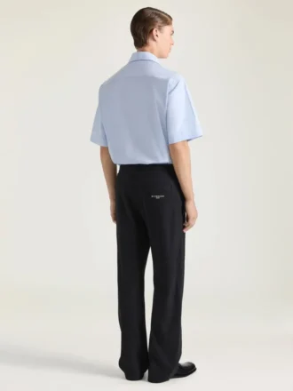 Pantaloni jogger cu cusături couture din fleece brodat Givenchy Paris