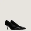 Pantofi cu toc înalt Boudoir Fold din piele lăcuită Pantofi cu toc înalt Boudoir Fold din piele lăcuită