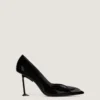 Pantofi cu toc înalt Boudoir Fold din piele lăcuită Pantofi cu toc înalt Boudoir Fold din piele lăcuită